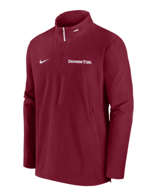 Мужская куртка Alabama Crimson Tide Sideline Coach Nike College 1/2-Zip Hooded