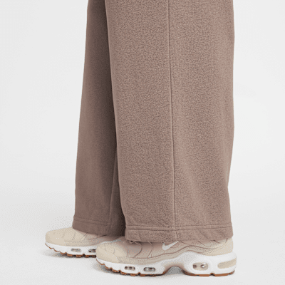 Calças folgadas de lã cardada Dri-FIT Nike Sportswear para rapariga
