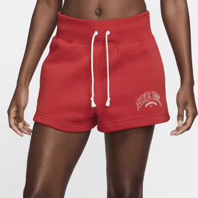 Shorts de tiro alto para mujer Nike Sportswear Phoenix Fleece