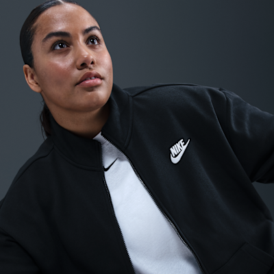 Chamarra deportiva holgada para mujer (talla grande) Nike Sportswear Club Fleece