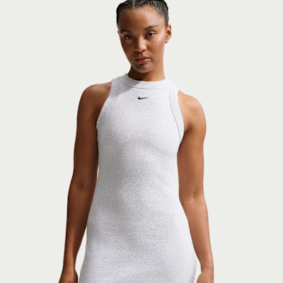 Vestido de tirantes de tela de canalé ajustado para mujer Nike Sportswear Chill Knit