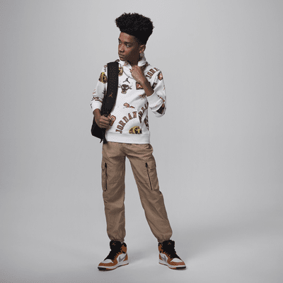 Jordan MJ Essentials Big Kids' Printed Pullover Hoodie