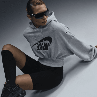 Nike Sportswear Women's Oversized Cropped French Terry Pullover Hoodie