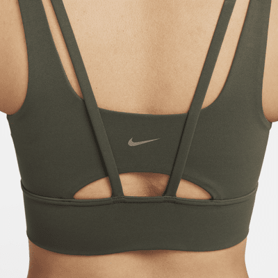 Bra Longline con imbottitura e sostegno medio Nike Zenvy – Donna