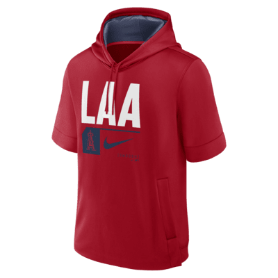 Los Angeles Angels Tri Code Lockup Men's Nike MLB Short-Sleeve Pullover Hoodie