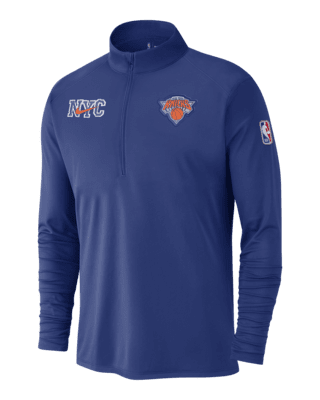 Мужские  New York Knicks City Edition Nike Dri-FIT NBA 1/2-Zip Long-Sleeve Top