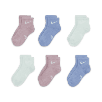 Nike Dri-FIT Performance Basics Little Kids' Ankle Socks (6 Pairs)