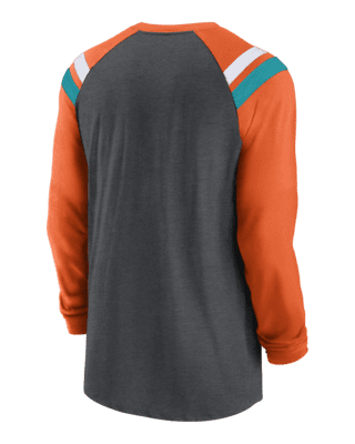 Men's Nike Orange Miami Dolphins Fashion Tri-Blend Long Sleeve T-Shirt