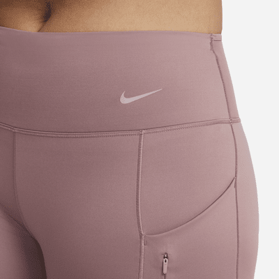 Leggings a 7/8 de cintura normal e suporte firme com bolsos Nike Go para mulher