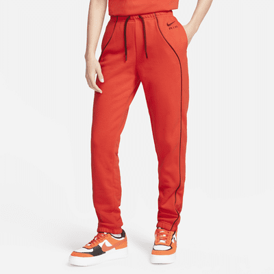 Nike Womens Nike Plus Size Air Fleece Mid Rise Joggers - Womens Light  Crimson