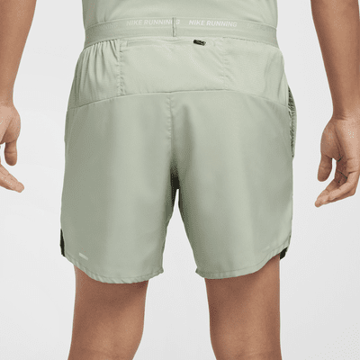 Nike Stride Dri-FIT hardloopshorts met binnenbroek voor heren (18 cm)