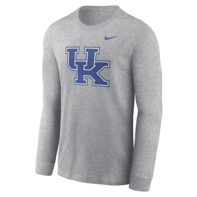 Playera de manga larga universitaria Nike para hombre Kentucky Wildcats Primary Logo