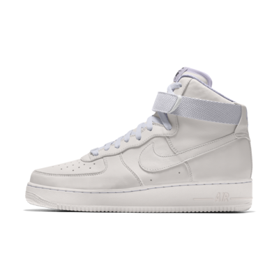 фото Женские кроссовки с индивидуальным дизайном nike air force 1 high by you - белый