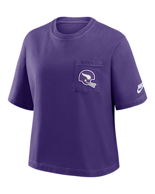 Женская футболка Minnesota Vikings Rewind Pocket Boxy Nike NFL