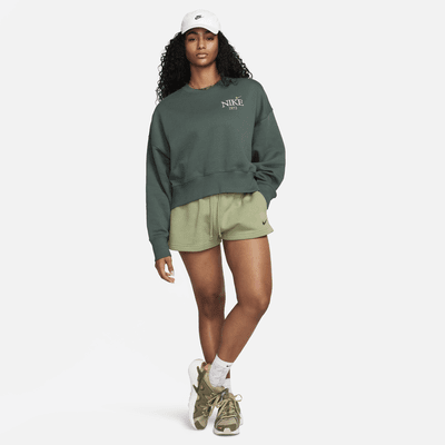 Sudadera oversized cropped de cuello redondo de tejido Fleece para mujer Nike Sportswear Phoenix