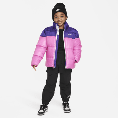 Chamarra para niños talla pequeña Nike Colorblock Puffer Jacket