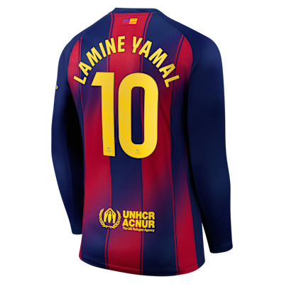 Jersey de fútbol Nike Dri-FIT del Barcelona local 2025/26 Stadium Lamine Yamal para hombre