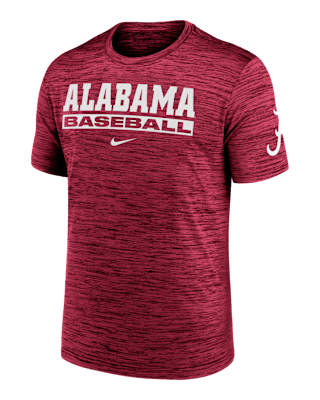 Мужская футболка Alabama Crimson Tide Velocity Baseball Wordmark Stack Nike Dri-FIT College