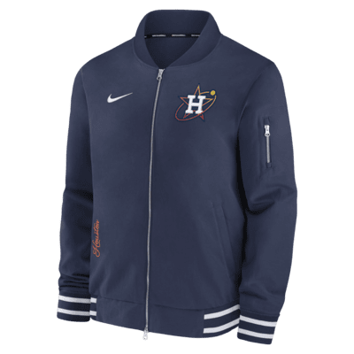 Houston Astros Authentic Collection City Connect Game Time Men's Nike MLB Full-Zip Bomber Jacket