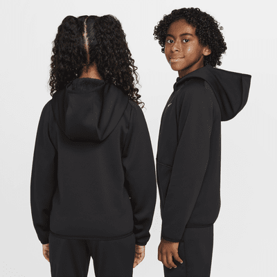 Sudadera de entrenamiento con gorro Therma-FIT acondicionada para el invierno para niños talla grande Nike