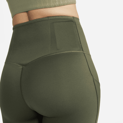 Leggings de tiro alto de 7/8 de sujeción firme con bolsillos para mujer Nike Go