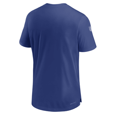 Nike Men's Dri-Fit Sideline Team (NFL New York Giants) Long-Sleeve T-Shirt in Blue, Size: 3XL | 00LX4EW8I-0BI