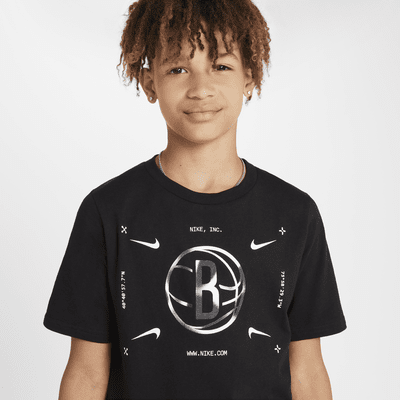 Brooklyn Nets Nike NBA-Logo-T-Shirt für ältere Kinder (Jungen)