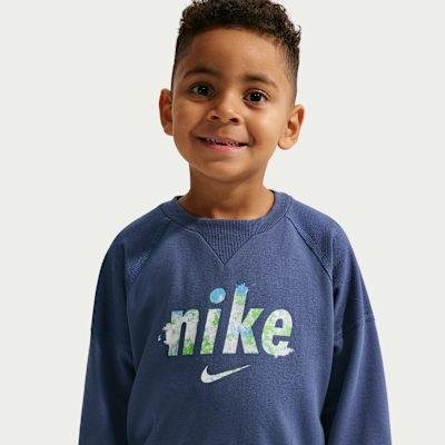 Nike E1D1 Toddler French Terry 2-Piece Graphic Crew Set