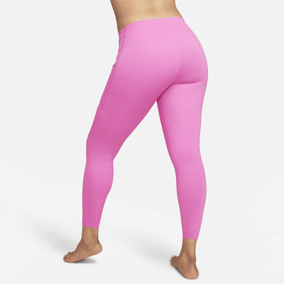 Leggings de tiro alto de 7/8 de sujeción firme con bolsillos para mujer Nike Go