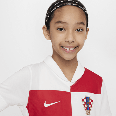 Kroatien 2024/25 Stadium Home Nike Replica Fußballtrikot mit Dri-FIT-Technologie für ältere Kinder