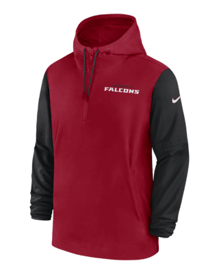 Мужская куртка Atlanta Falcons Sideline Pre-Game Player Nike NFL 1/2-Zip Hooded