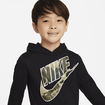 Nike Sportswear Club Camo Jersey Long Sleeve Tee Little Kids T-Shirt ...