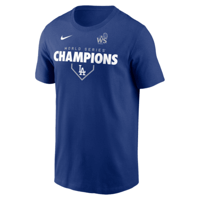 Playera Nike de la MLB para hombre Los Angeles Dodgers 2024 World Series Champions Roster