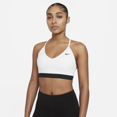 white nike sports bra