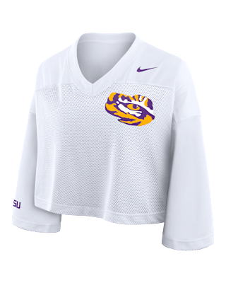 Женские джерси LSU Jersey Nike Dri-FIT College Cropped Top