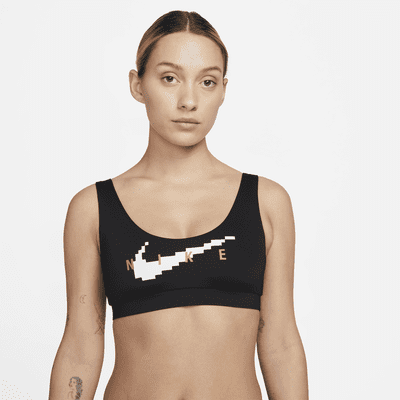 Parte superior de traje de baño con cuello en forma de U para mujer Nike