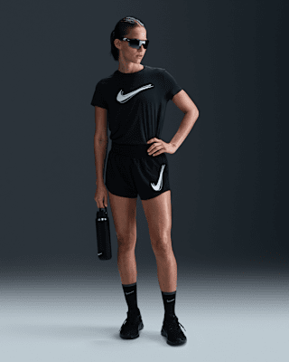 Женские шорты Nike One Dri-FIT Mid-Rise Brief-Lined Shorts для бега