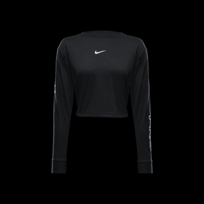 Nike Pro 女款 Dri-FIT 長袖短版 T 恤