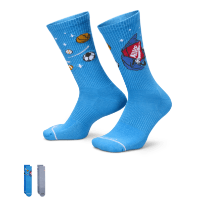 Chaussettes mi-mollet épaisses Nike Everyday Plus Cushioned (2 paires)