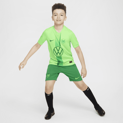 VfL Wolfsburg 2024/25 Stadium Home Older Kids' Nike Dri-FIT Football Replica Shirt