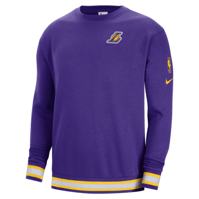 Outerstuff Nike Youth Los Angeles Lakers Purple Club Logo Fleece Sweatshirt, Boys', XL