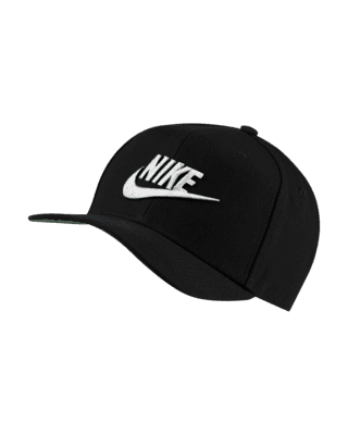 black nike fitted hats