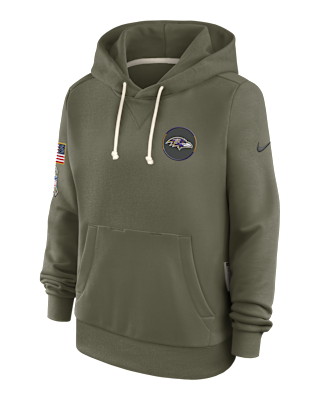 Женское худи Baltimore Ravens Salute to Service Sideline Nike Dri-FIT NFL Pullover Hoodie