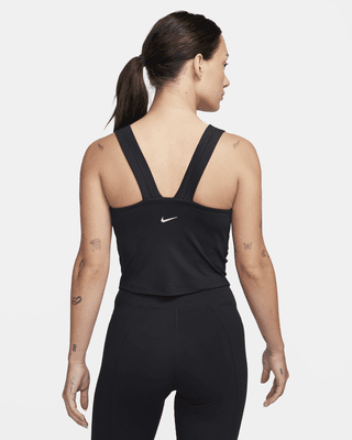 Женские  Nike One Fitted Dri-FIT Strappy Cropped Tank Top