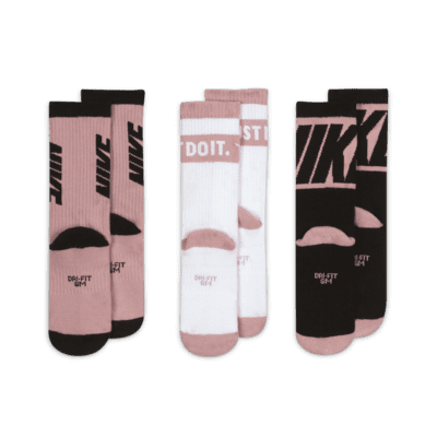 Nike Everyday Kids' Cushioned Crew Socks (3 Pairs)