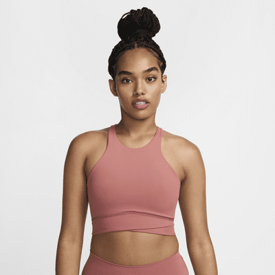 Bra deportivo de baja sujeción con forro ligero y cuello alto para mujer Nike One Twist