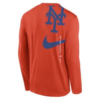 New York Mets Large Swoosh Back Legend Men's Nike Dri-FIT MLB T-Shirt