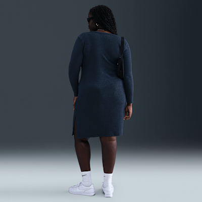 Nike Sportswear Chill Knit Women's Tight Long-Sleeve Midi Mini-Rib Dress (Plus Size)
