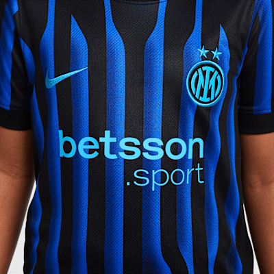 Inter de Milán local 2025/26 Stadium Jersey de fútbol Nike Dri-FIT Replica para niños talla grande