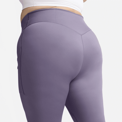 Legging 7/8 à taille haute et maintien supérieur avec poches Nike Go pour femme (grande taille)